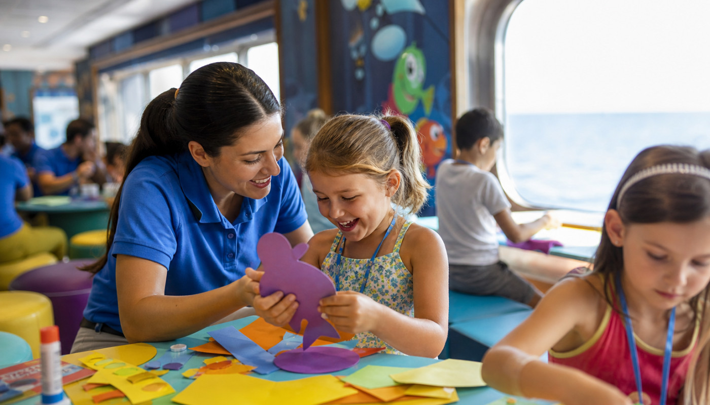 Activiteiten voor kinderen aan boord van een cruiseschip